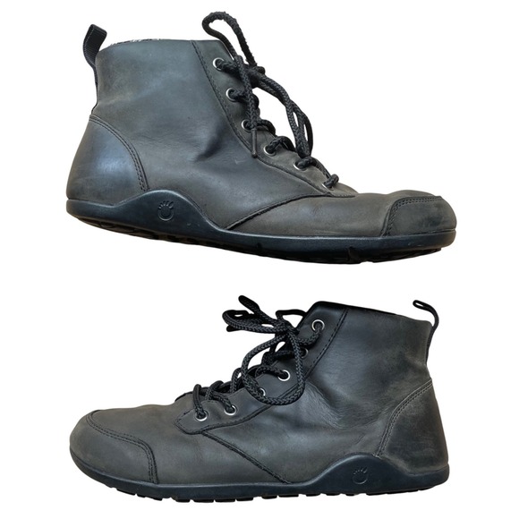 Xero Shoes Denver Men's Size 9 Minimalist Barefoot Boots Flannel Lined Dark Gray